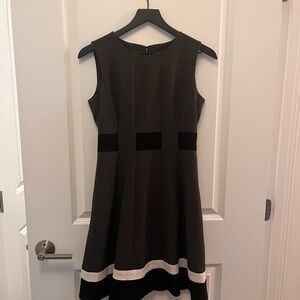 Calvin Klein Black and White Grey Dress